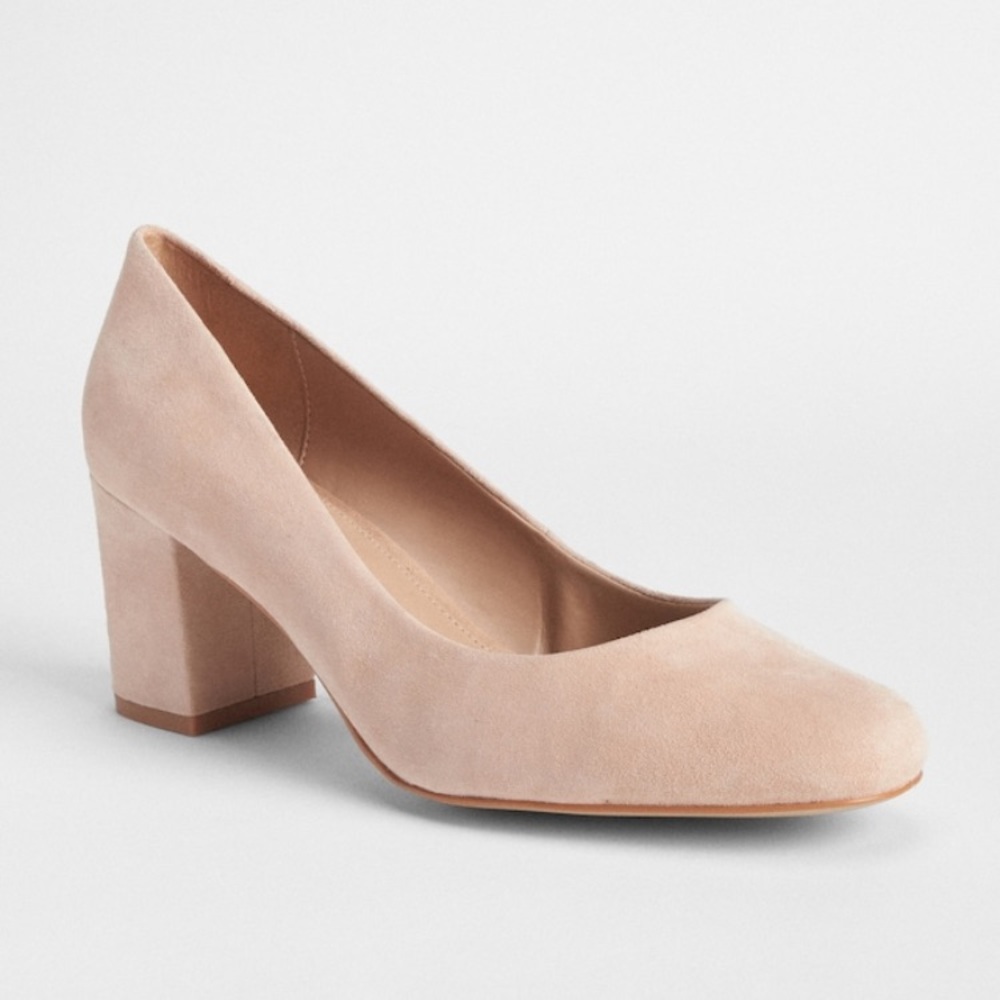 GAP Suede block heels in nude